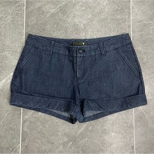Talula Aritzia Dark Wash Denim Cuffed Shorts